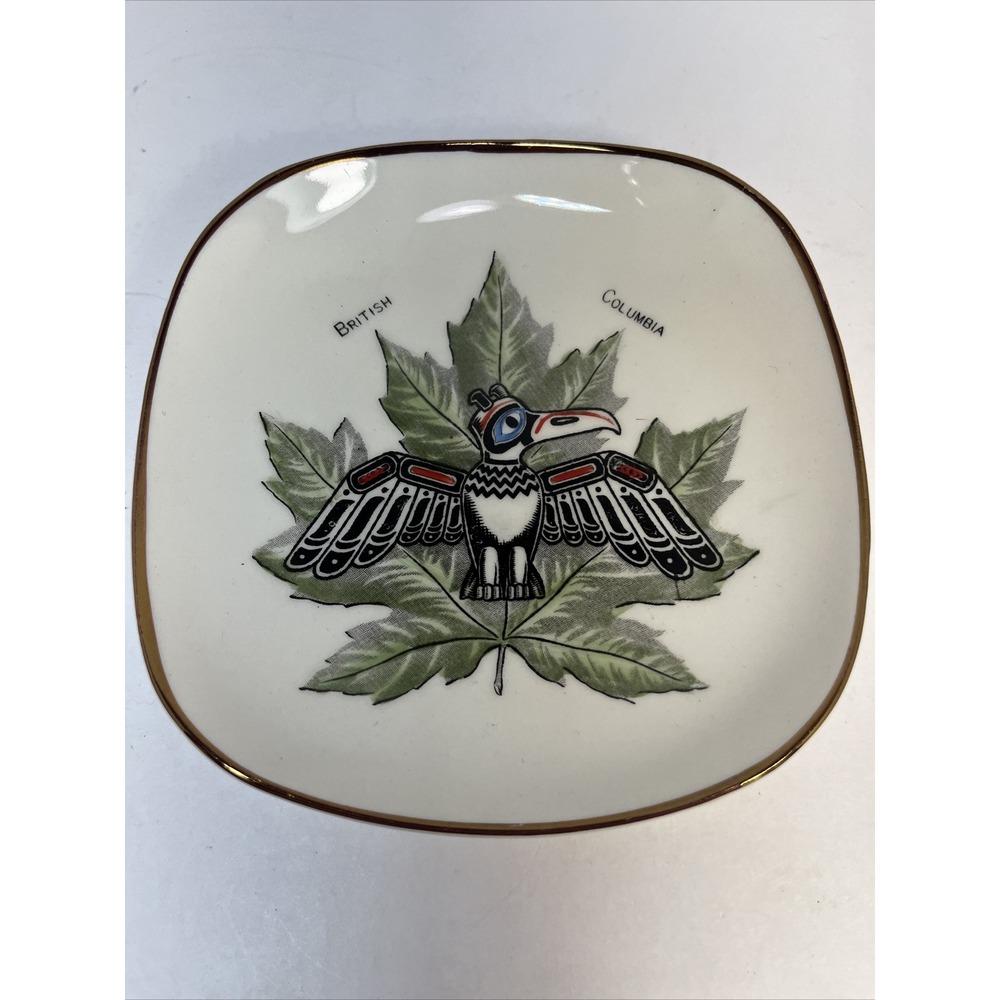 GRAY'S POTTERY STOKE ON TRENT ENGLAND Bird Eagle British Columbia TRINKET DISH